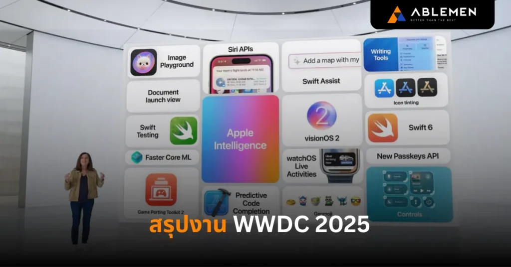 สรุปงาน WWDC 2025 เปิดตัว iOS 26, Liquid Glass และ Apple Intelligence AI ใหม่
